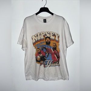 Nipsey Hussle Rap Tee XL 1/1 Rare Find UNI Custom Merch Hanes Beefy TMC Prolific